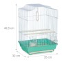 Relaxdays Vogelkäfig Stahl Grün mit Sitzstangen 49,5 cm x 35 cm x 32 cm 1,5 kg_4
