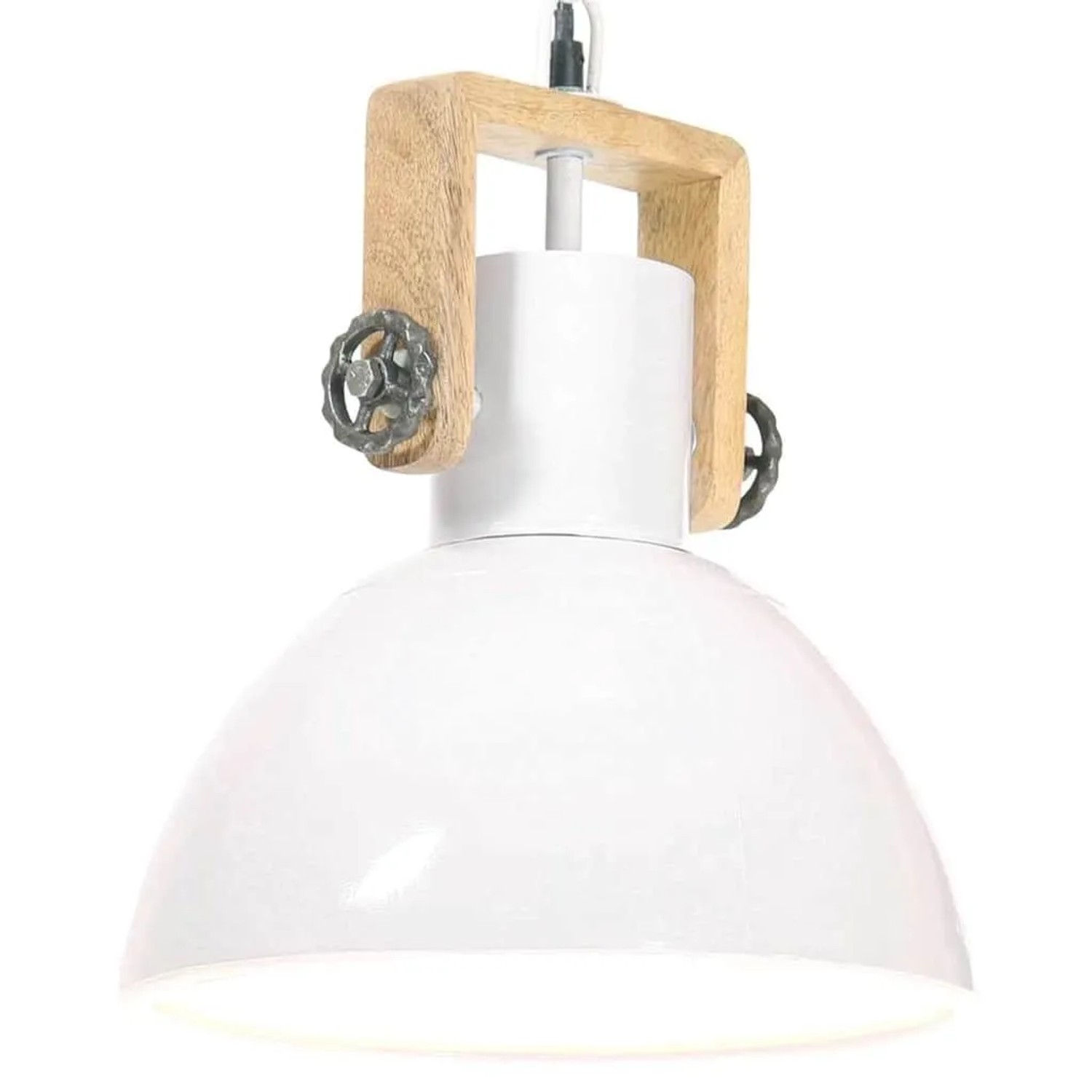 vidaXL Hängelampe Industriestil 25 W Weiß Rund 30 cm E27 320539
