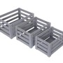 3er Set MCW Holzkisten C56 in Grau Shabby, Aufbewahrungsboxen in verschiedenen Größen.