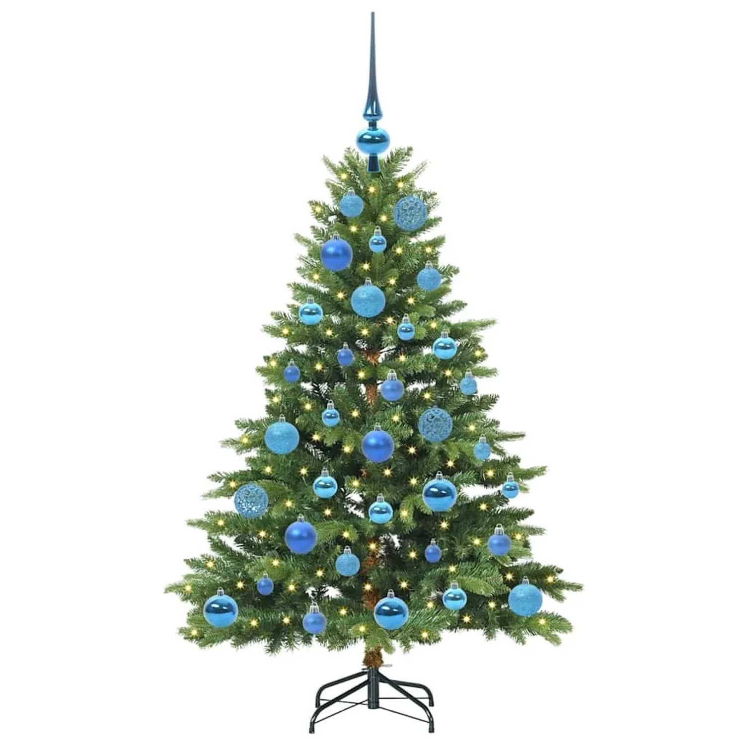 vidaXL Künstlicher Weihnachtsbaum mit 150 LEDs Grün 120 cm PE und PVC 3397530
