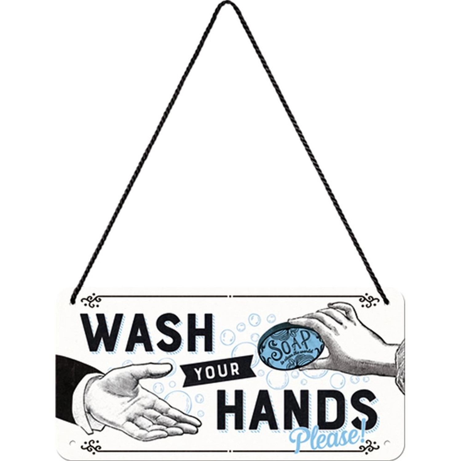 Nostalgic-Art Hängeschild Achtung Wash Your Hands günstig online kaufen