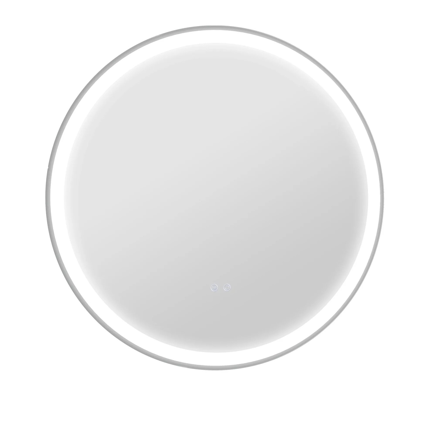 Kleankin Badezimmerspiegel mit LED Beleuchtung Ø 60 cm Kein Beschlagen Alurahmen