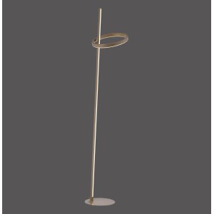 Moderne Just Light Stehleuchte Ritus Sand mit Ring und Stab, dimmbar.
