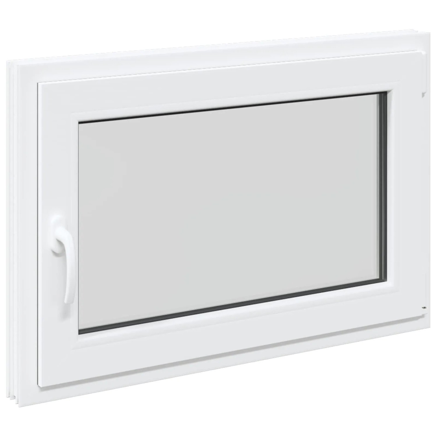 vidaXL Kellerfenster RISOR Weiß 90 x 50 cm PVC und Glas 42047202