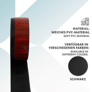 Schwarze, selbstklebende KARAT Sockelleiste Oslo aus PVC, 10 Meter Rolle.