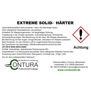 Contura 2K Parkett & Treppenlack mit Härter Extreme Solid Holzlack Möbellack Matt 10 Liter