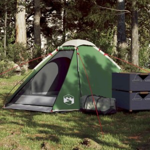 vidaXL Kuppel-Campingzelt 2 Personen Grün Wasserdicht 94765
