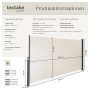 Tectake Seitenmarkise 180 x 300 cm Wetterfest Blickdicht 300 x 180 cm 9 x 300 x 180 cm Beige_6