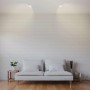 Wohnraum mit Brilo LED-Einbauleuchten Besi, 2er-Set, warmweiß, in weißer Decke.