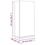 vidaXL Wand-Badschrank in Räuchereiche, 32x20x67 cm, zur Wandmontage im Badezimmer.