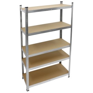 2er Set ECD Germany Werkstattregal, 200x100x50 cm, Metall verzinkt, bis 750 kg belastbar.