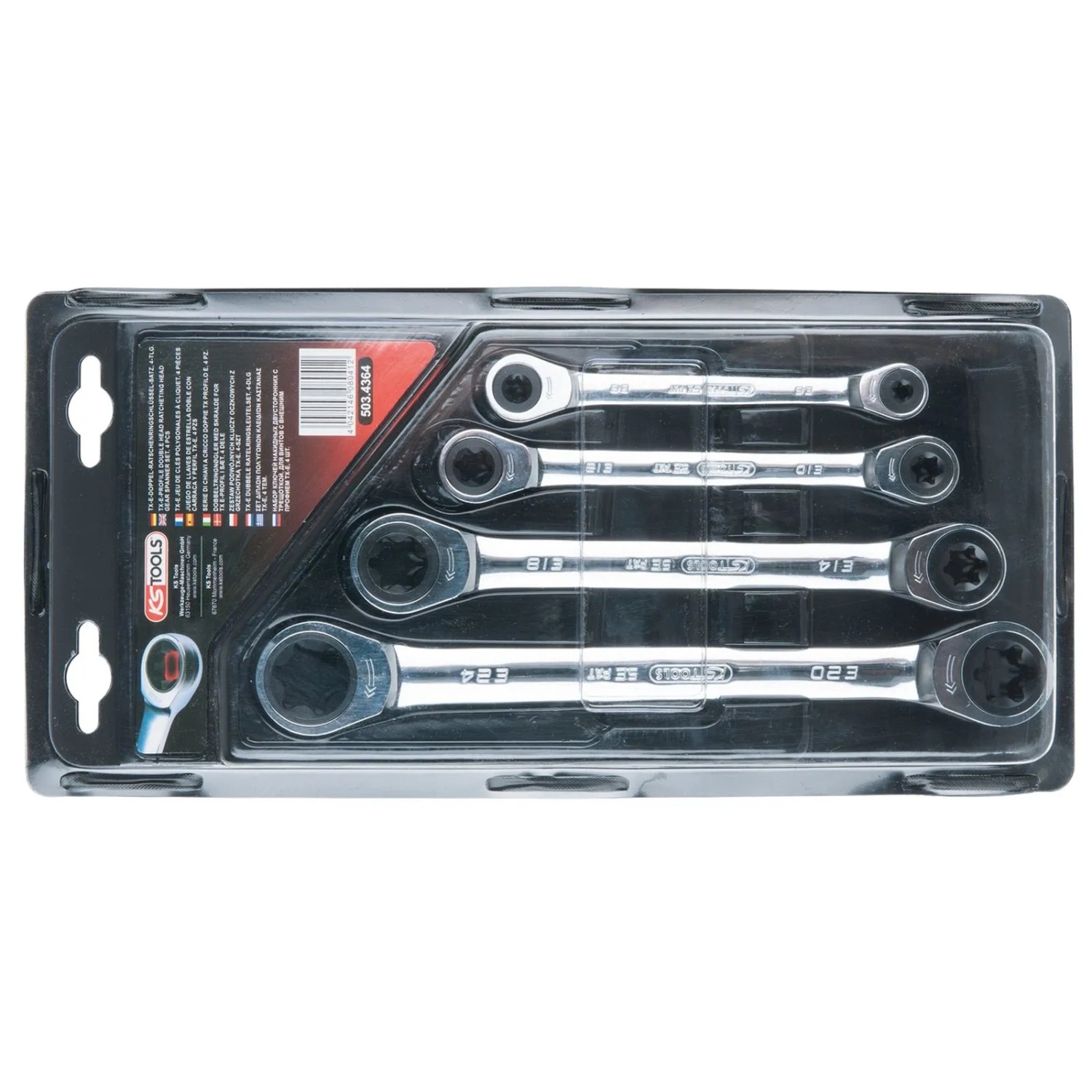 KS TOOLS Gearplus Torx E Doppel Ratschenringschlüssel Satz 4Tlg  503 4364
