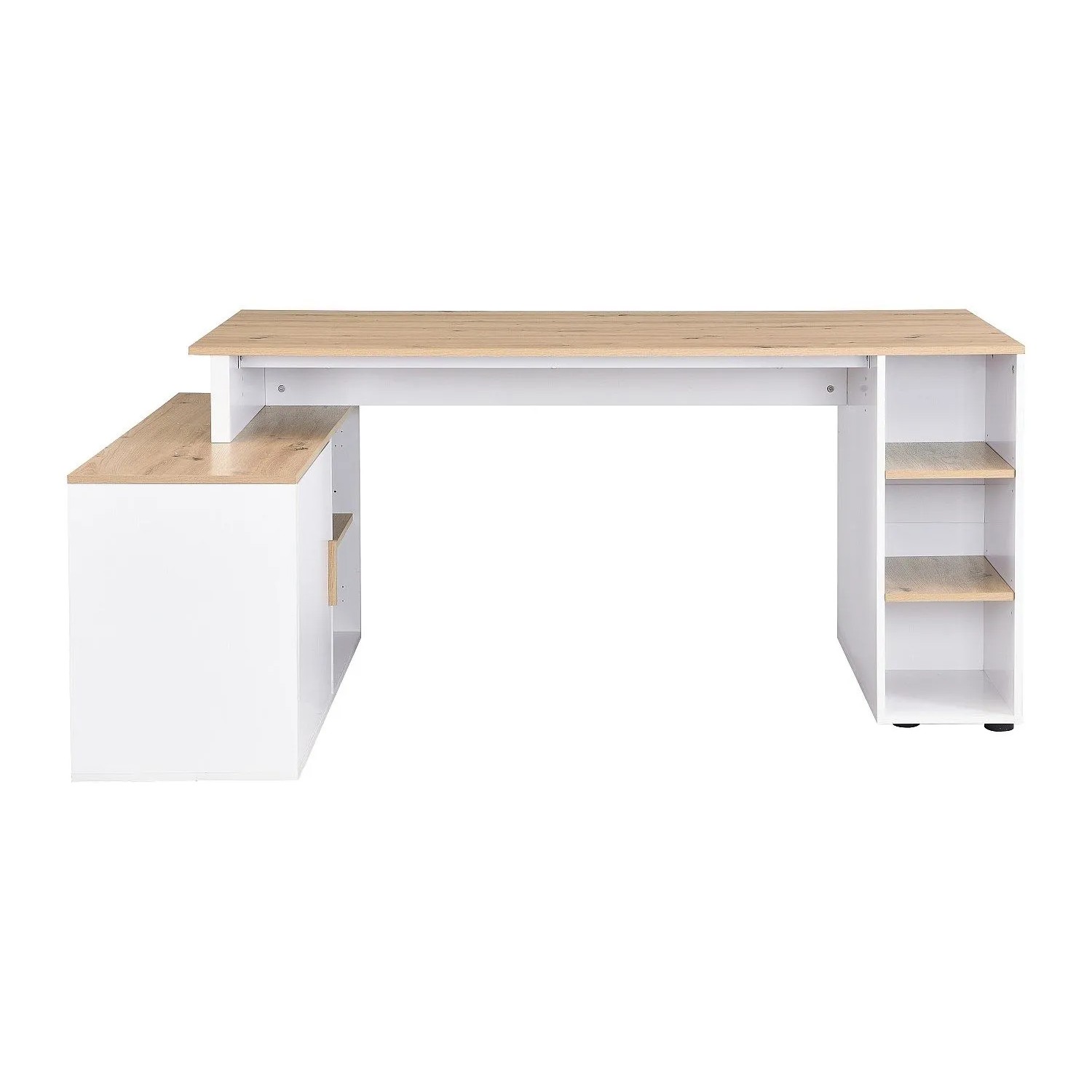 Vente-unique Schreibtisch Romiara Naturfarben Hell  Weiß 174 cm