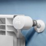 3er Pack Shelly Heizkörperthermostat mit Bluetooth, weiße smarte Heizungssteuerung am Heizkörper.