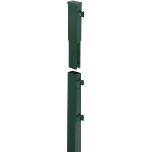 Floraworld Pfostenverlängerung, grün, 20cm, für Doppelstabmatten-Pfosten. Zubehör für Zaunbau.