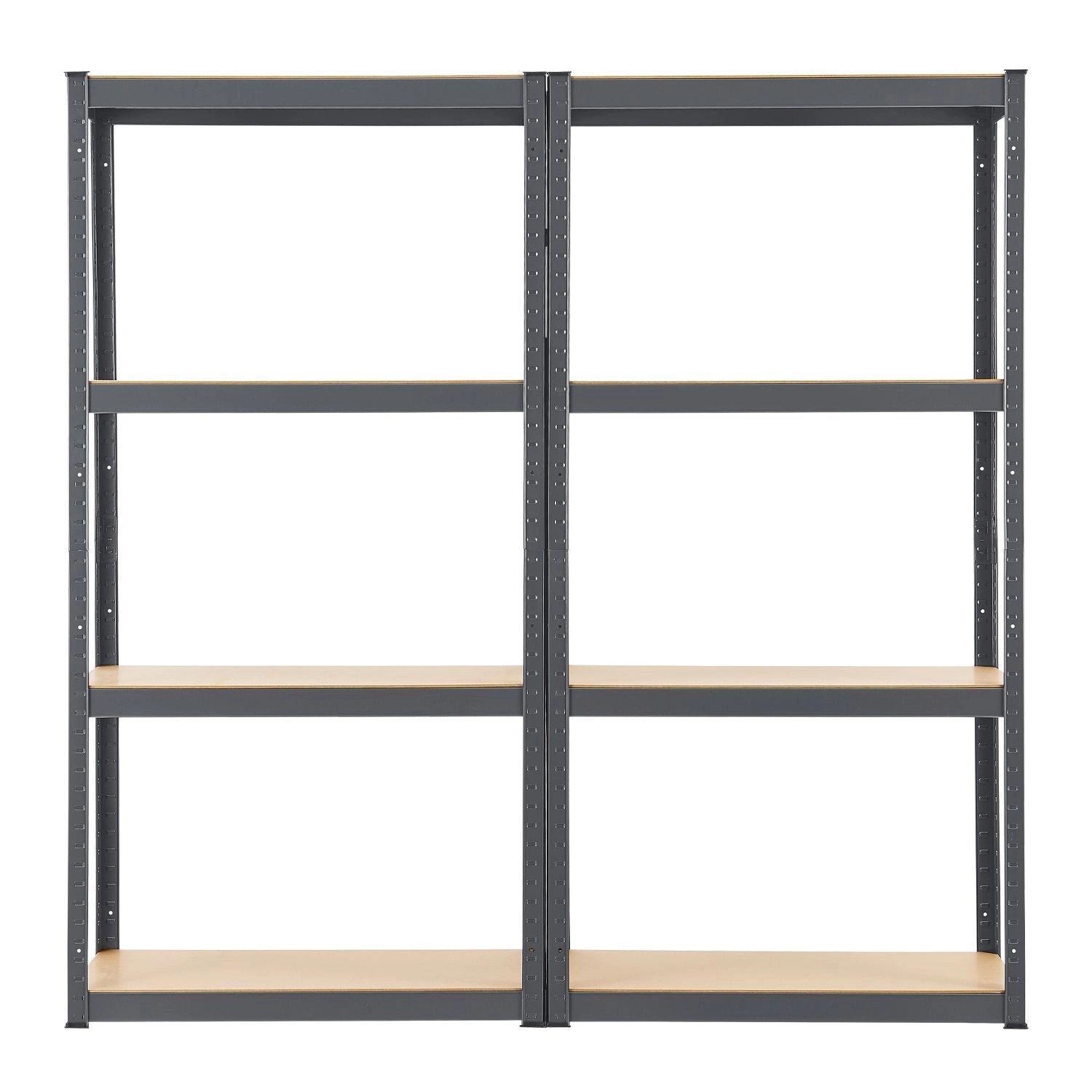 Juskys 2er Set Lagerregal Easy 160 x 80 x 40 cm Grau günstig online kaufen