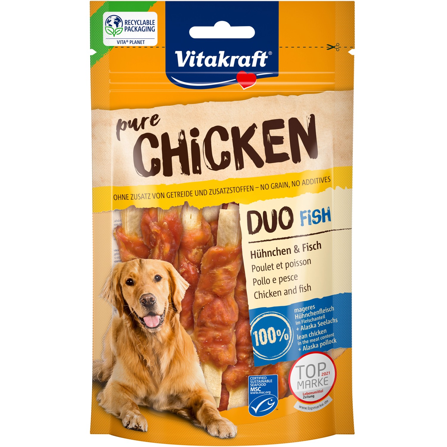 Vitakraft Pure Duo Hühnchen und Fisch 80 g für Hund