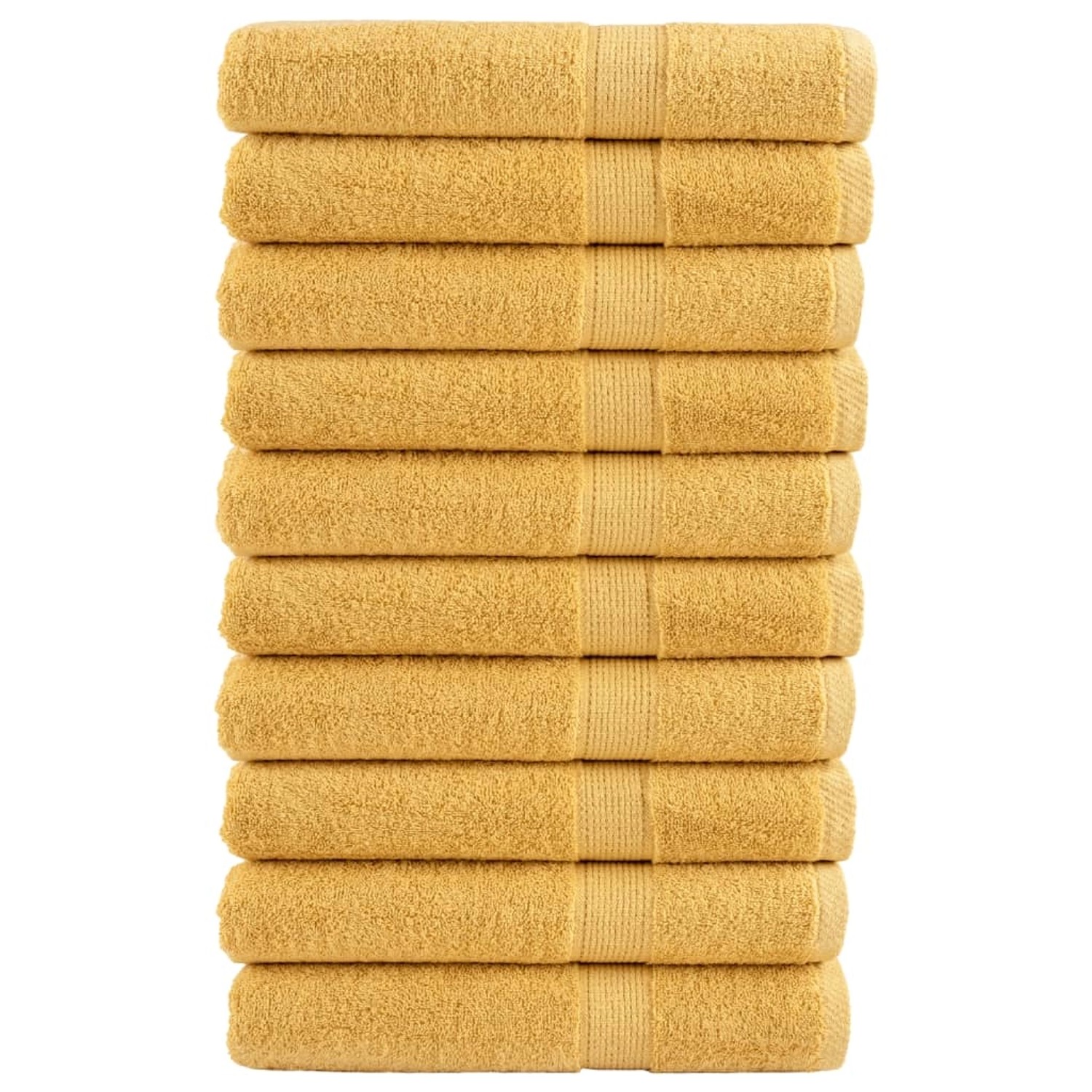 vidaXL Premium-Saunatücher 10 Stk Golden 80x200 cm 600 g/m2 Baumwolle