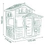 Skizze Smoby Life Spielhaus Evo Friends mit Maßangaben (162x175x114cm).