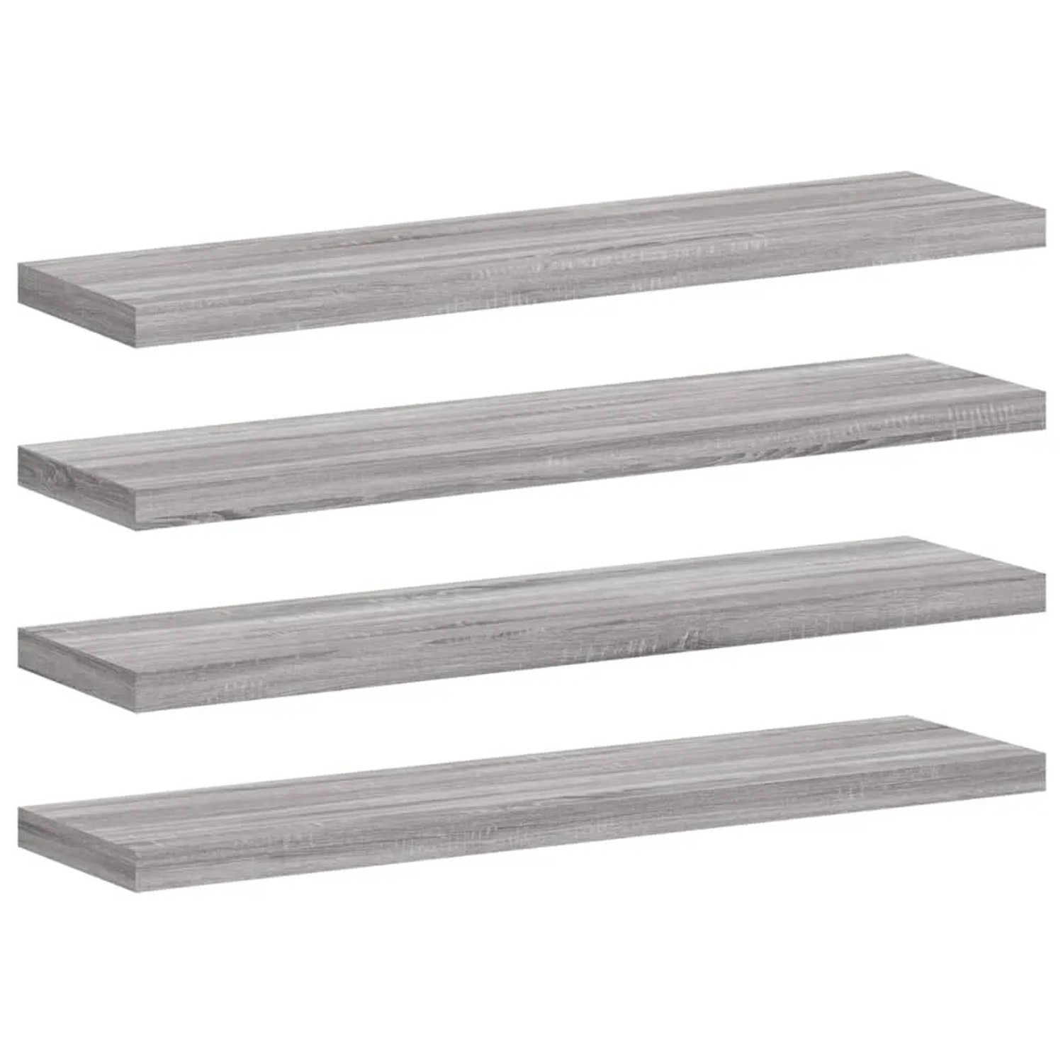 vidaXL Wandregale 4 Stk Grau Sonoma 40x10x1,5 cm Holzwerkstoff 838197