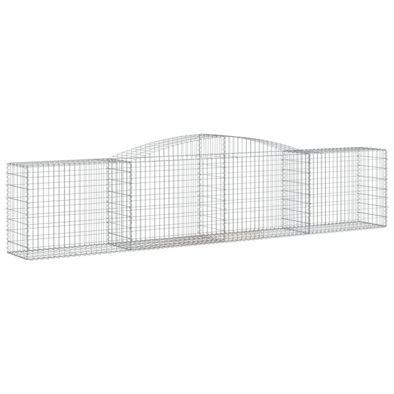 vidaXL Gabionen mit Hochbogen 6 Stk 400x50x80/100cm Verzinktes Eisen 3146987