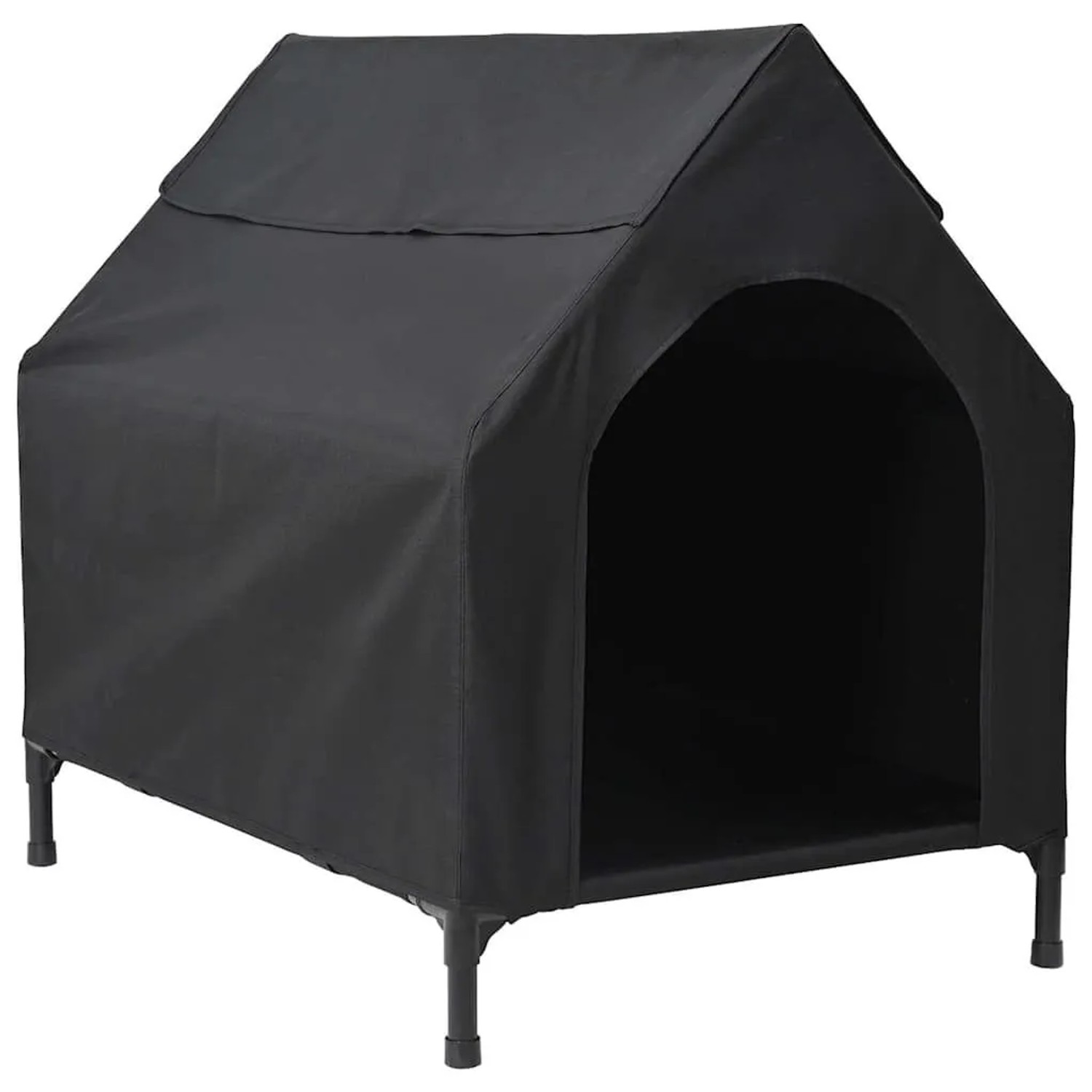vidaXL Haustierhaus Schwarz 110 x 75 x 90 cm Stahl 42008159
