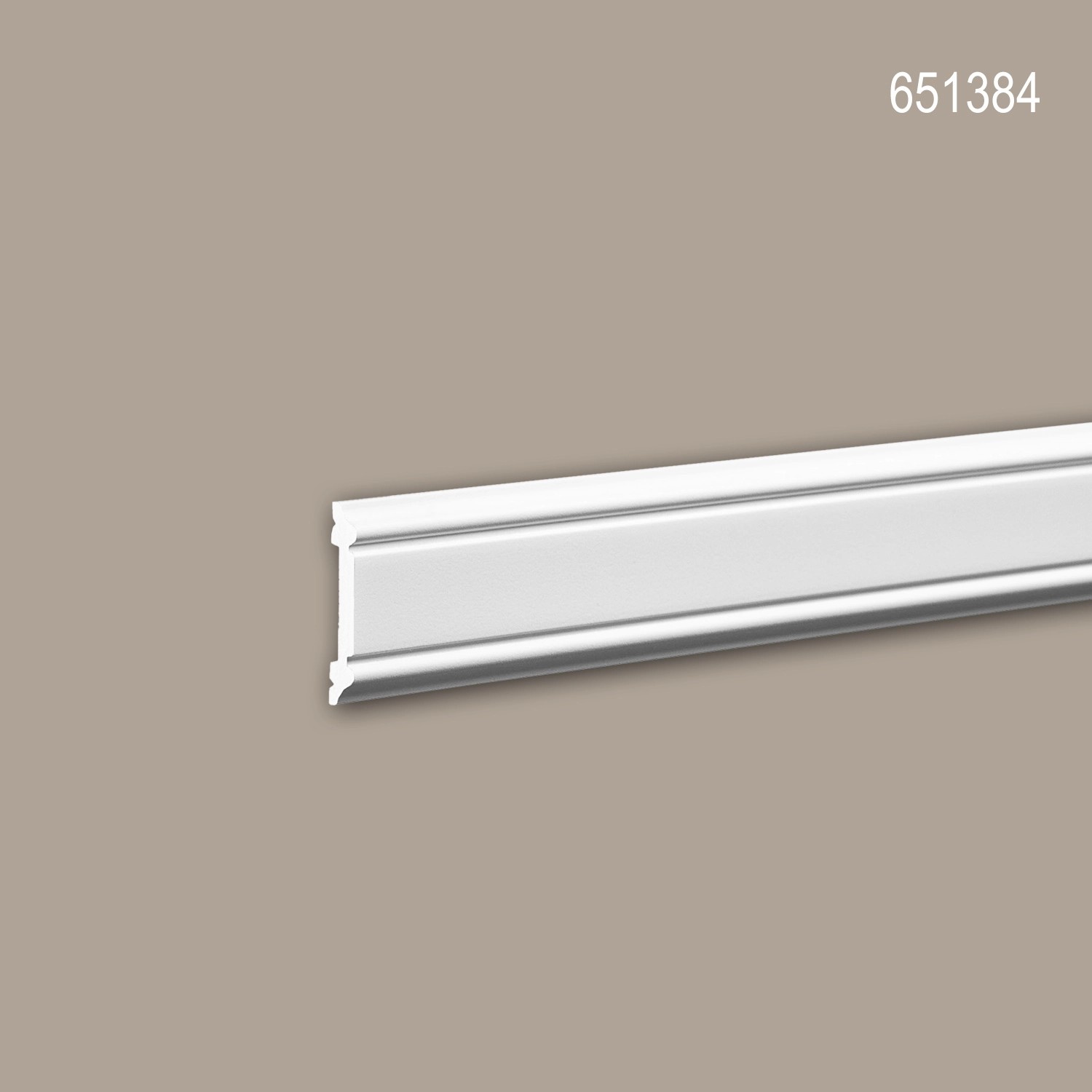 Weiße PROFHOME Wandleiste/Stuckleiste (200 cm) aus stoßfestem Polystyrol.