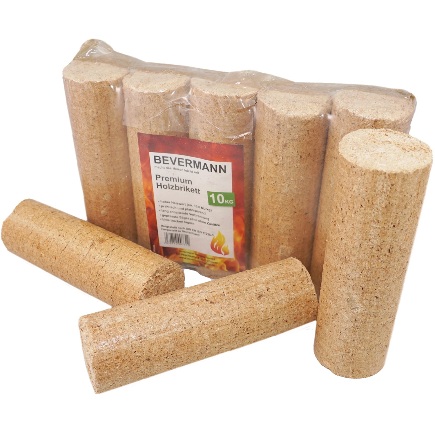 Bevermann Holzbrikett Rund 10 kg
