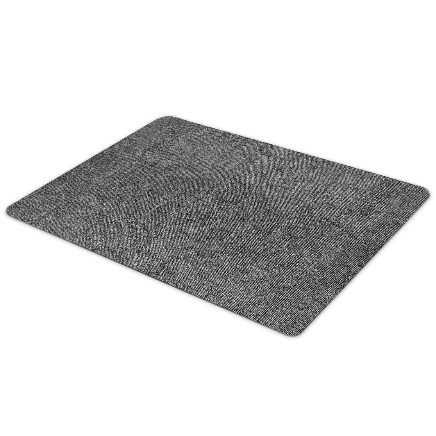 Björn&Schiller Bodenschutzmatte Plastik Grau 100 x 120 cm Kratzschutz Schreibtischunterlage