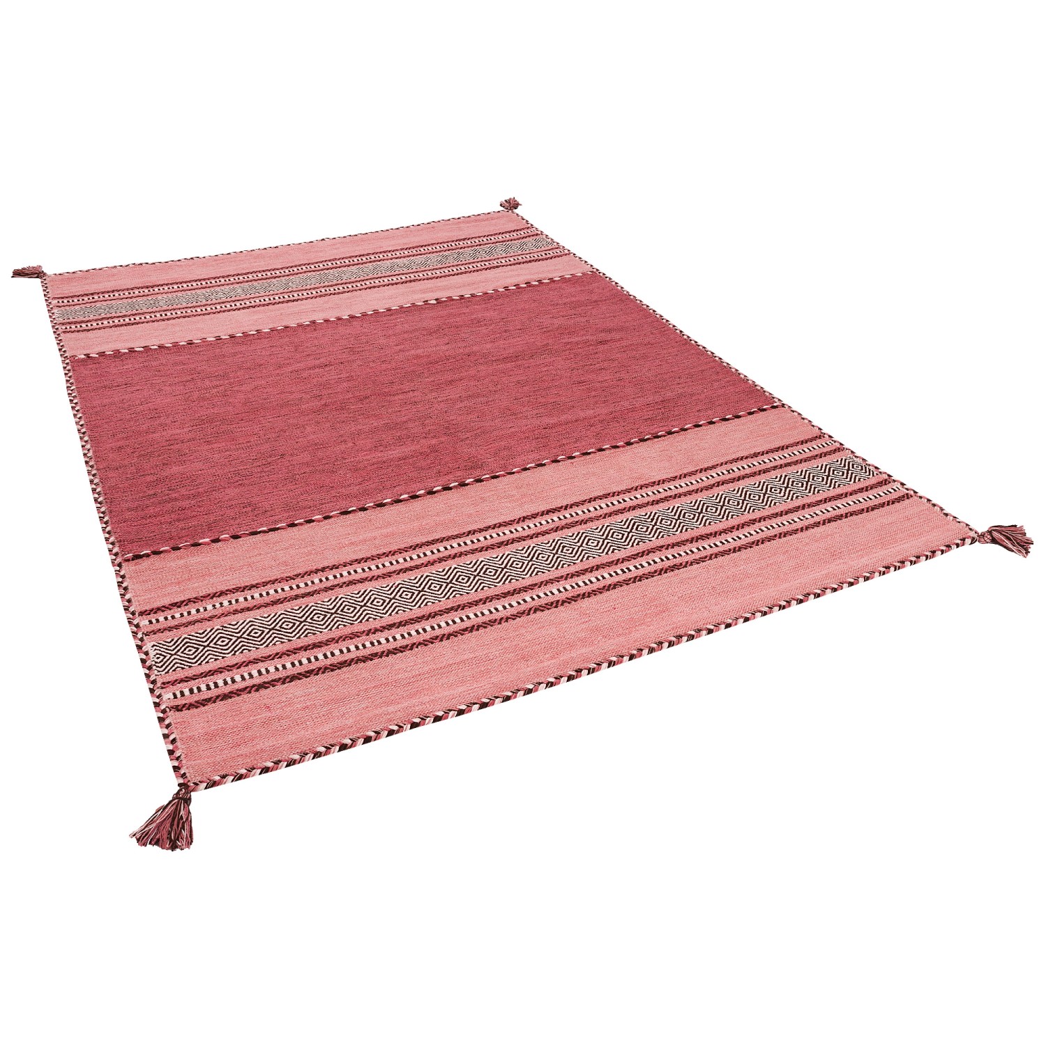 Pergamon Natur Teppich Kelim Navarro Rosa 170x240cm günstig online kaufen
