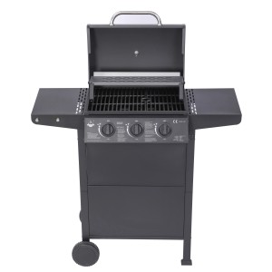 El Fuego Gasgrill San Jose mit 3 Brennern, Grillrost aus Gusseisen und Seitenablage.