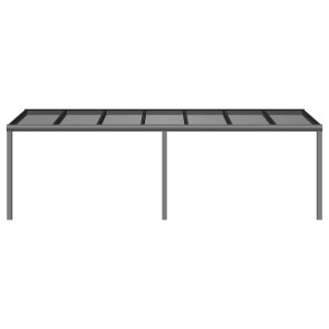 DreamGarden Terrassenüberdachung, 7,06x3,5m, Anthrazit, klare Polycarbonatplatten.