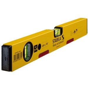 Gelbe Stabila Wasserwaage Type 70 M aus Aluminium. Präzises Messwerkzeug für Handwerker & Heimwerker.