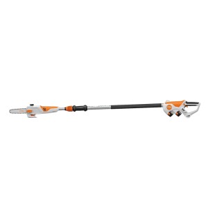 Stihl Akku-Hochentaster HTA 30, weiß/orange, mit Teleskopschaft für Baumpflege.