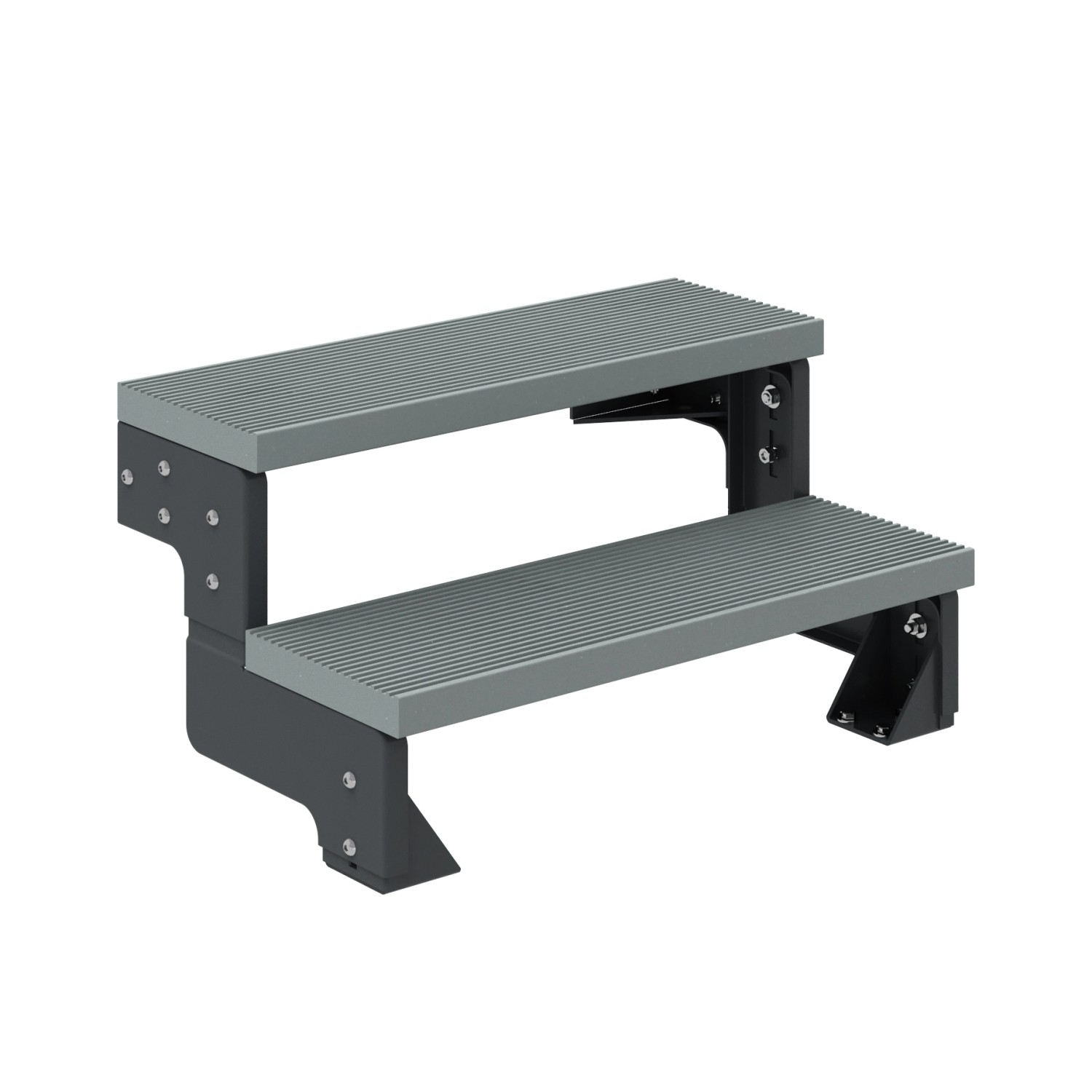 Dolle Außentreppe Gardentop Anthrazit 2 Stufen 100 cm Grau Ohne Geländer günstig online kaufen