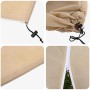 vidaXL Winterschutz für Pflanzen, 5 Stk., beige, 1,8x1,2m, Vliesstoff mit Reißverschluss und Kordelzug.