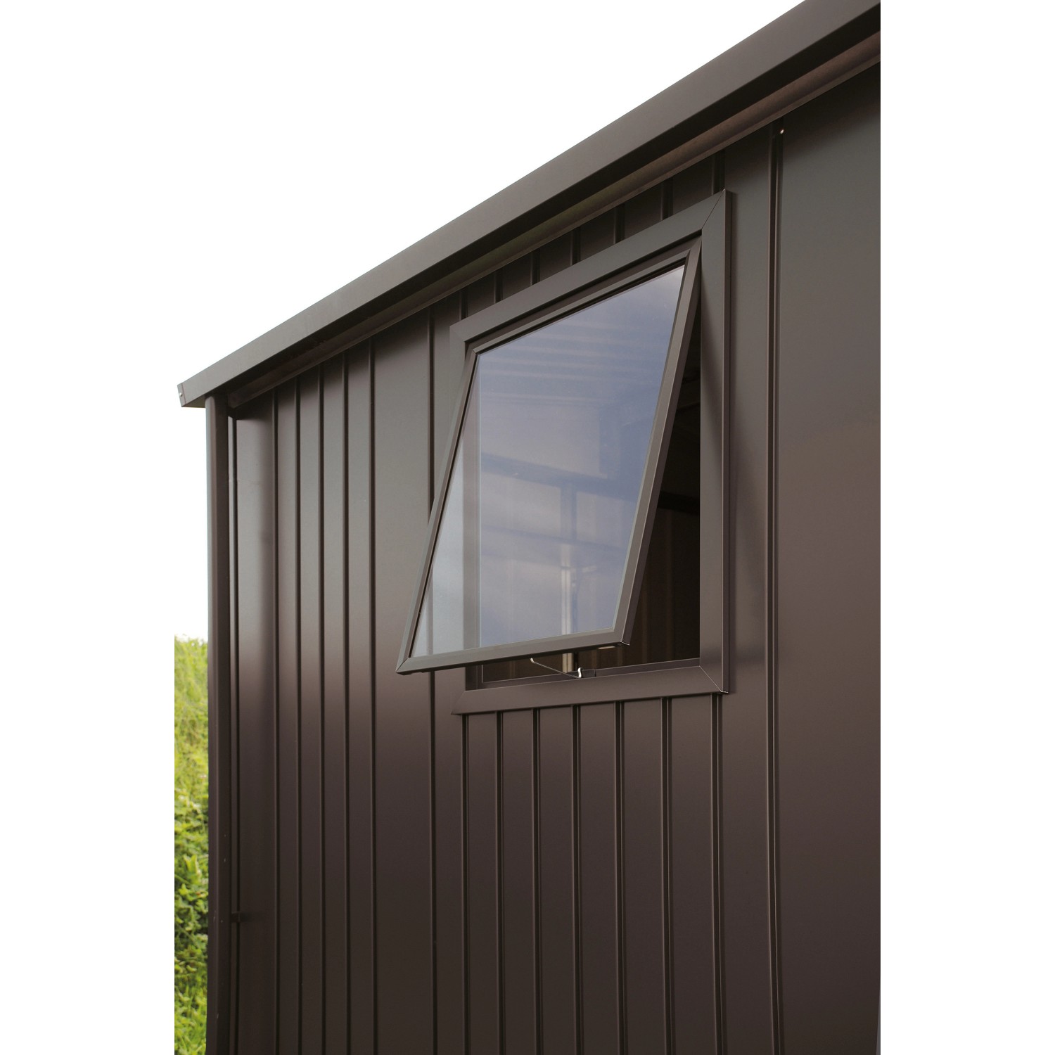 Biohort Seitenwandelement mit Fenster 188 x 81,5 x 2,5 cm Dunkelgrau-Metall günstig online kaufen