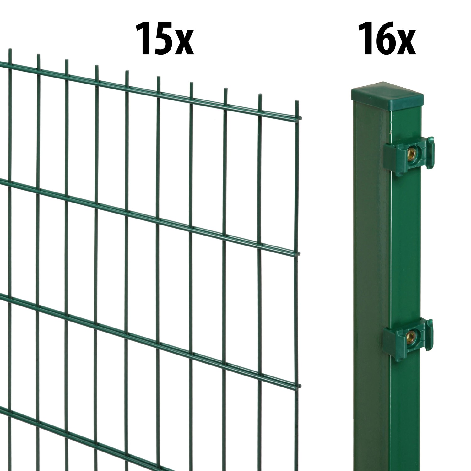Floraworld Doppelstabmatten-Set 100 cm x 30 m 60/40 Moosgrün