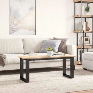 Rechteckige vidaXL Tischplatte aus Kiefer Massivholz, 110x40 cm, für Couchtisch.