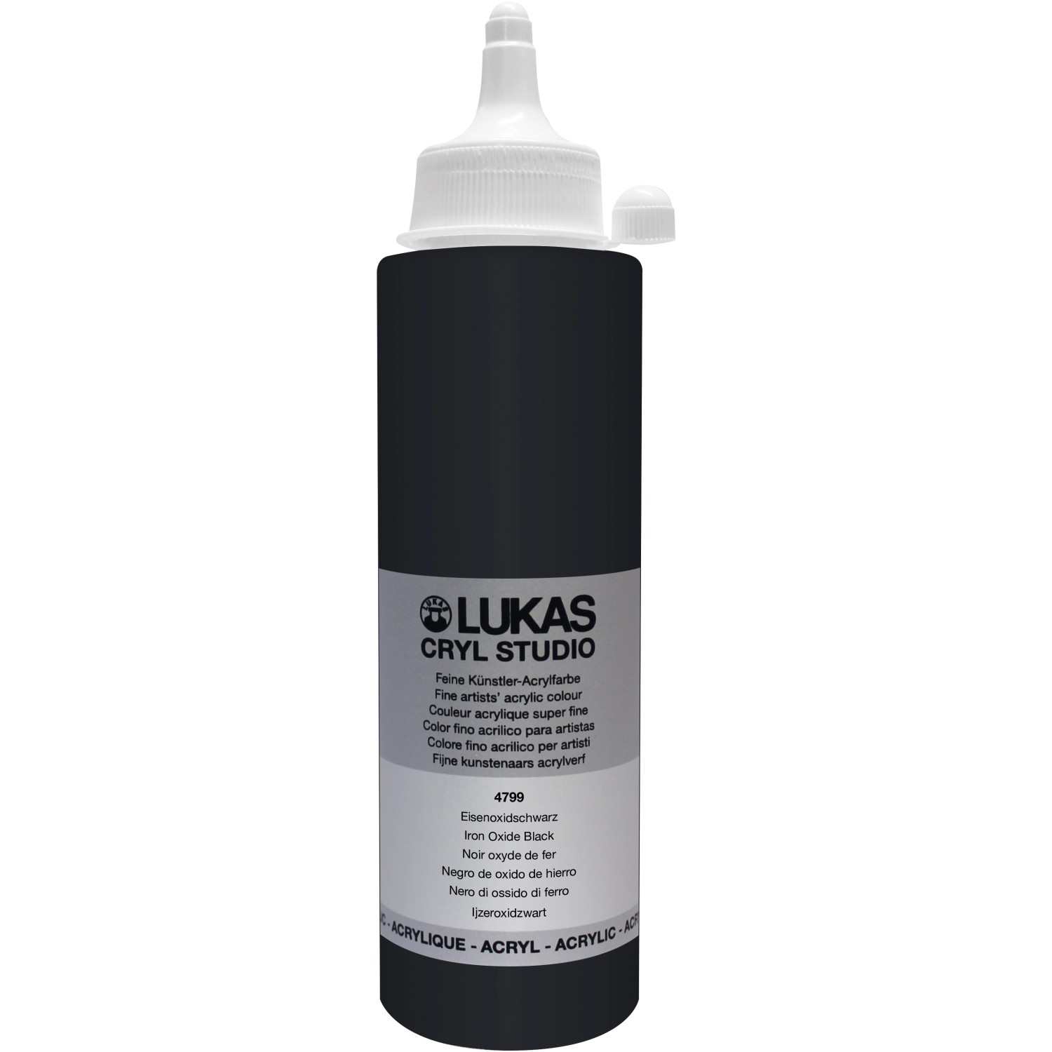 Lukas Cryl Studio Premium-Acrylfarbe 250 ml Eisenoxidschwarz