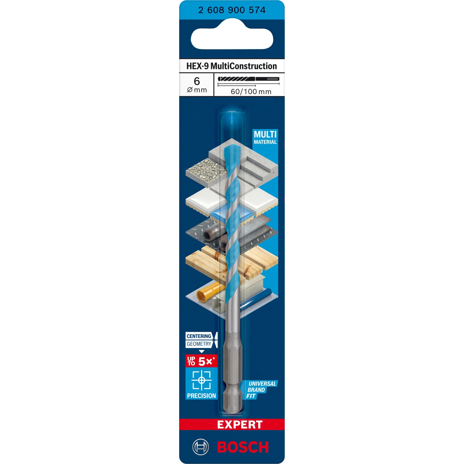 Bosch Expert Multi Construction Bohrer Hex-9 Ø 6 mm x 60 mm x 100 mm günstig online kaufen