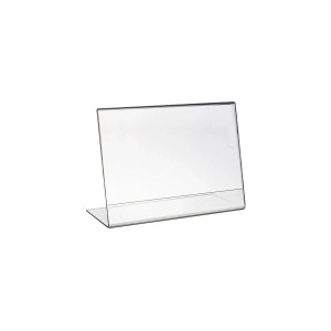 HMF 46931 Acryl Tischaufsteller Schräg DIN A6 Querformat Glasklar
