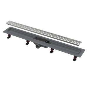 Alcadrain Duschrinne mit Rand für perforierten Rost 650 mm Chrom