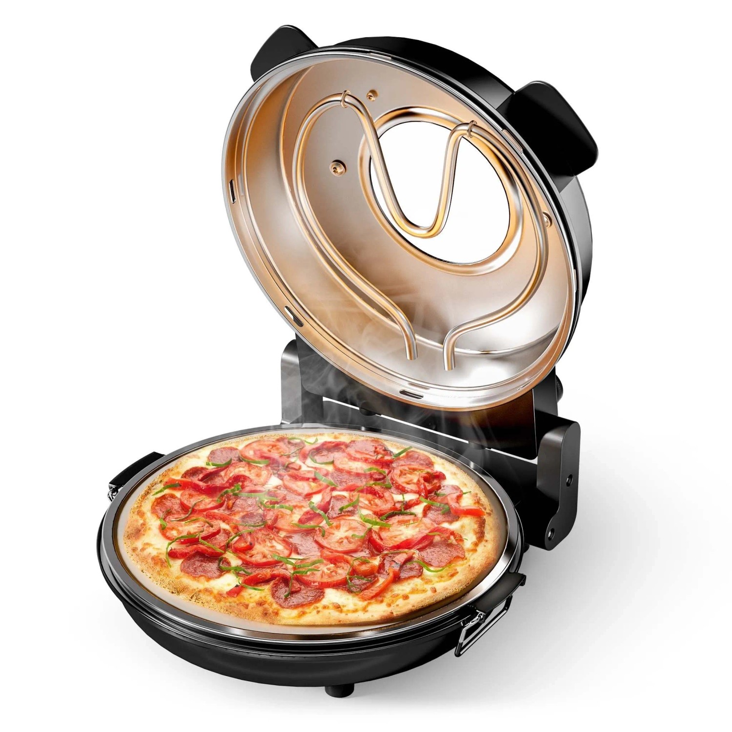 Wiltec Pizzamaker Pizzaofen Pizzamacher Keramiksteinplatte Ø32Cm Express Pizza Miniofen