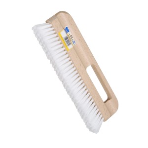 LUX Tapezierwischer 30 cm mit Buchenholzgriff und weißen Borsten zum Andrücken von Tapeten.