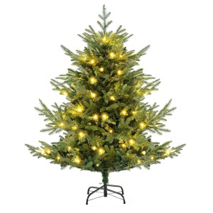 Costway Künstlicher Weihnachtsbaum mit Beleuchtung 135 cm