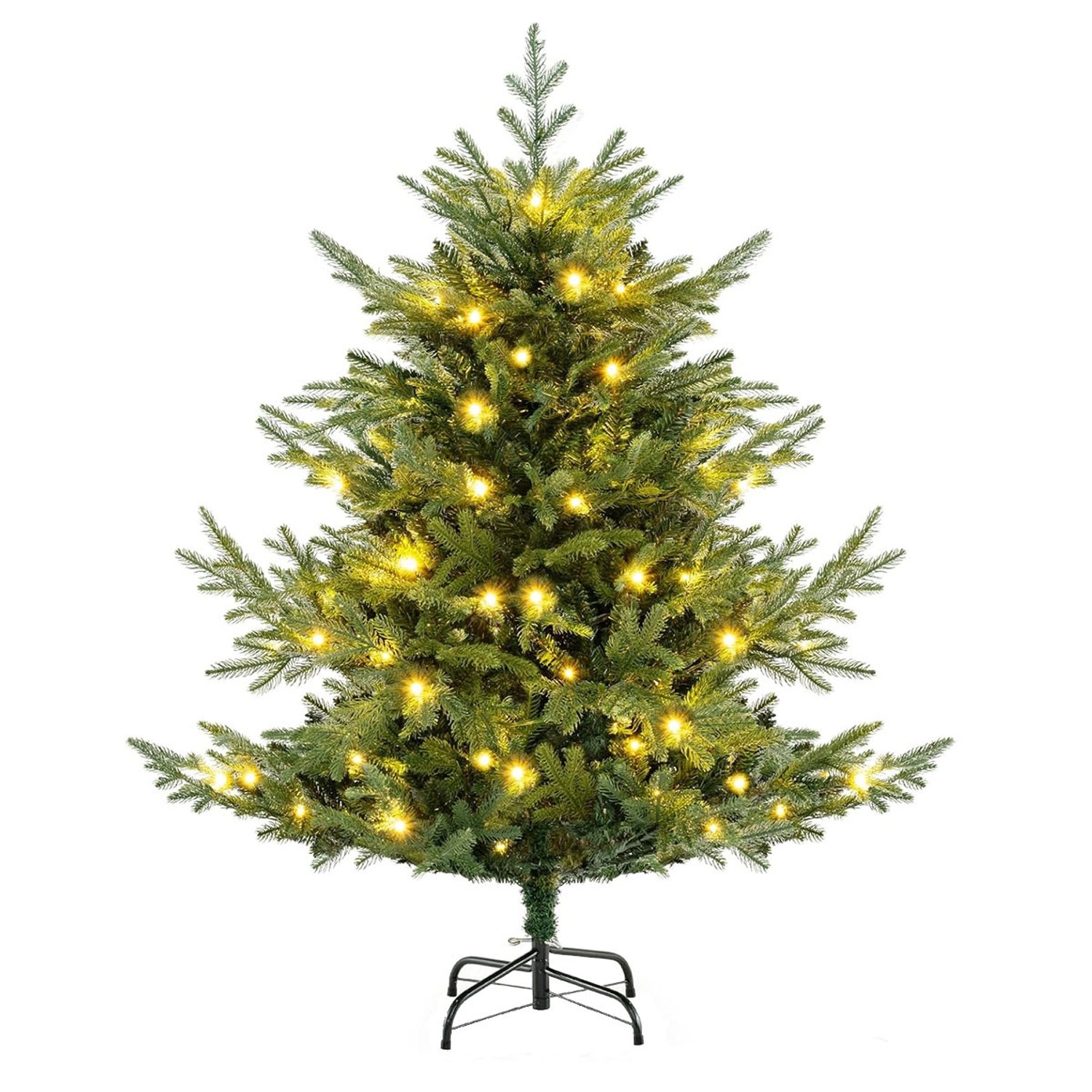 Costway Künstlicher Weihnachtsbaum mit Beleuchtung 135 cm
