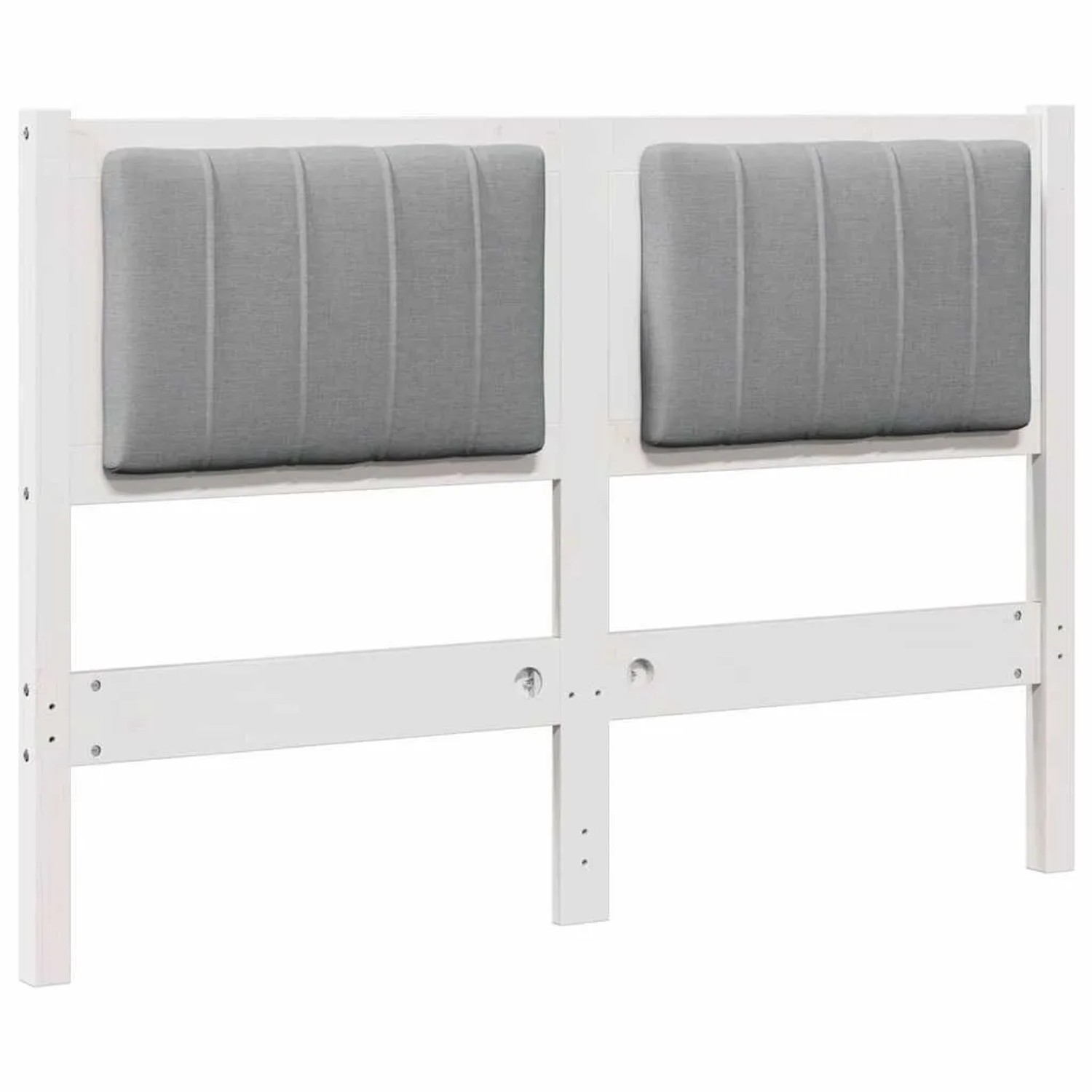 vidaXL Gepolstertes Kopfteil Weiß 120 cm Massives Kiefernholz 879078