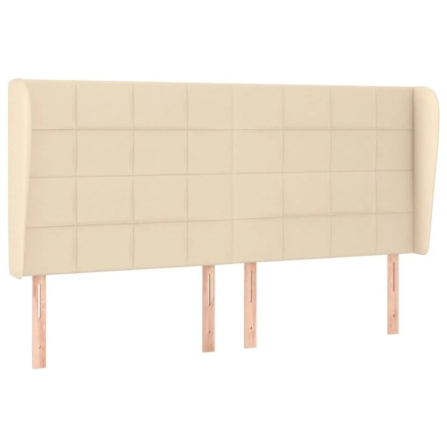 vidaXL Kopfteil mit Ohren Creme 163x23x118/128 cm Stoff 3117967