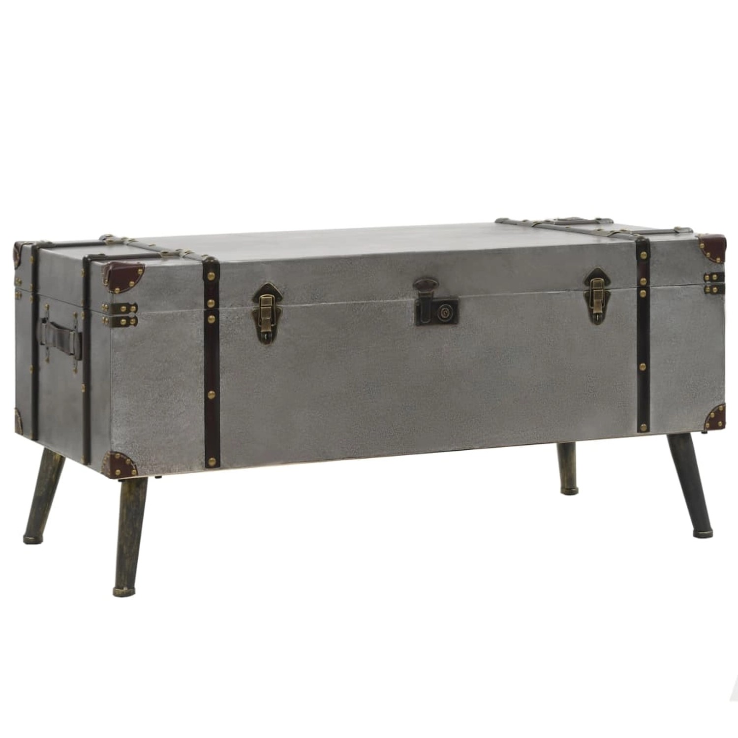 vidaXL Couchtisch MDF und Aluminium 102x51x47,5 cm 245759 günstig online kaufen